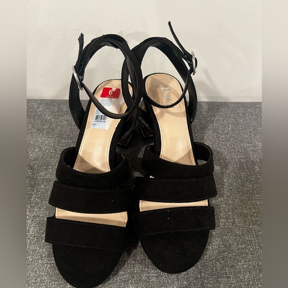 BAR III women’s raw fabric open toe black sandals/size 6 - Picture 7 of 11